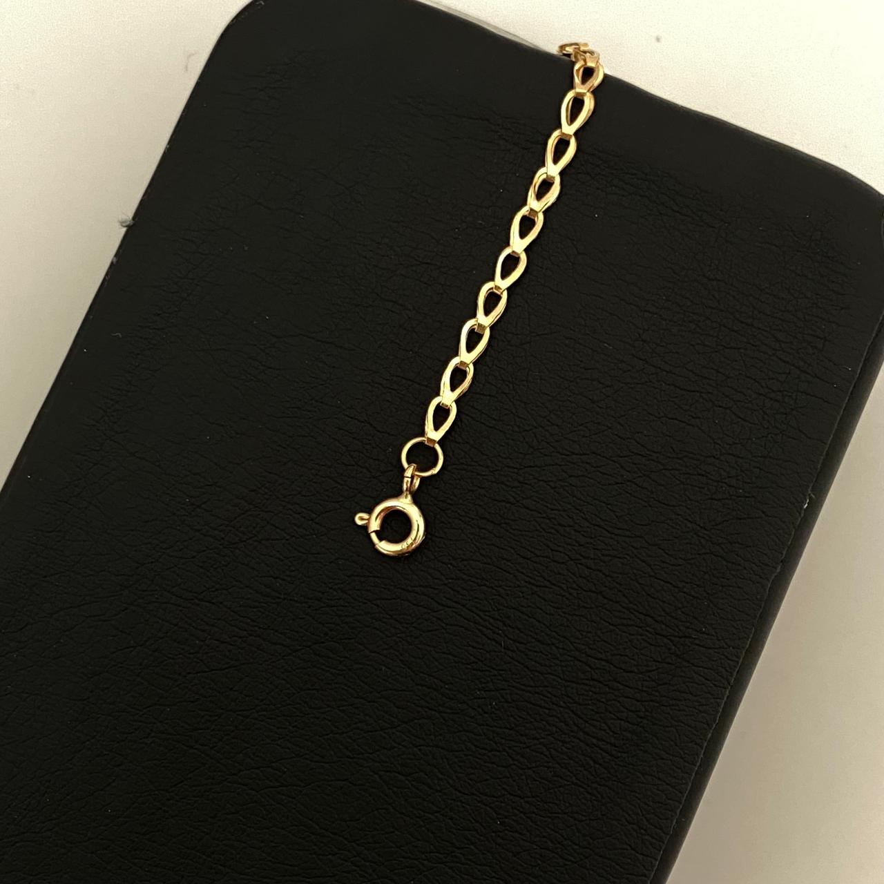 Pulso bebé semirectangular lisa Oro amarillo 18k 1,55 Gr / 2,7 mm / 14,5 Cm Broche 0,15